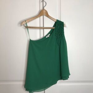 Robbi & Nikki One Shoulder Silk Top Size Small